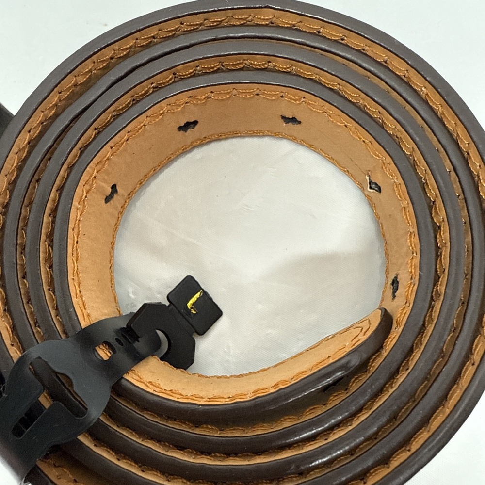 Barbados Genuine leather Men's brown 1 1/4" wide belt in size Large 38-40 - Picture 2 of 12